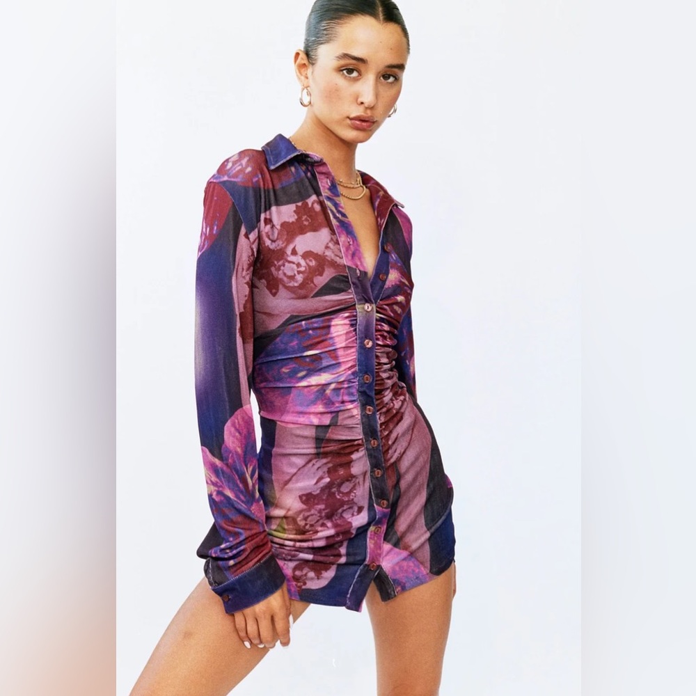 With Jean Mini Dress